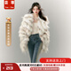 蕓蕁外套女2025新款秋冬季仿狐貍毛千金減齡感時(shí)尚修身中長(cháng)款大衣環(huán)保 加奶咖色 厚款 XS
