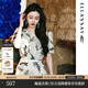 歌力思（ELLASSAY）【博主同款】夏季新款萊賽爾亞麻高腰復古印花短款襯衫女 襯衫 S