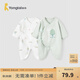 童泰嬰兒連體衣新生兒衣服四季0-6月初生寶寶哈衣爬服純棉內(nèi)衣2件裝 綠白小樹（四季款） 59cm (建議1-3個月身高55-60cm)
