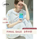 gelatopique25春夏新品女睡衣滿印小熊圓領短袖T恤PWCT251288 藍色 均碼