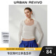 UR2025秋季新款女裝拼接蕾絲短款修身長(cháng)袖T恤UWH450100 本白 M