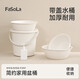 FaSoLa水桶家用臉盆儲水手提大號加厚帶蓋洗衣桶學(xué)生宿舍大容量 帶蓋水桶(大號)+臉盆(中號) 30cm