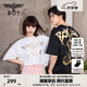 BOY LONDON【范丞丞同款】夏季短袖情侶小熊涂鴉滿印潮牌T恤N01019 黑色 M 此款偏大，建議拍小一碼