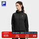 FILA 斐樂(lè )官方女裝針織連帽外套2025秋裝新款健身運動(dòng)防曬衣夾克 深黑-BK L 170/88A/L