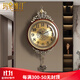 瑪朵維汀家用靜音美式掛鐘2025新款復古鐘表掛墻高級感大氣客廳輕奢時(shí)鐘 阿拉伯數字款
