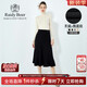 Raidy Boer/雷迪波爾秋冬女士休閑松緊彈力帶羊絨混紡半身裙7001 黑色 L