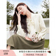 香影雪紡襯衫女長(cháng)袖2025秋季新款飄帶米白色法式上衣通勤職業(yè)襯衣 米色 M