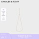 CHARLES&KEITH可調(diào)節(jié)12生肖DIY定制項(xiàng)鏈七夕禮物CK5-22120315 Rose Gold玫瑰金色