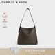 CHARLES&KEITH大容量通勤子母單肩包托特包包女包生日禮物CK2-40270966-1 Dark Moss深苔綠色 L