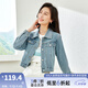 梵希蔓高腰茄克復古牛仔夾克外套女2025春秋新款寬松百搭開衫上衣 70672 淺牛仔藍色 M