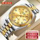 勞力士王子瑞士認證日志型男士手表全自動(dòng)機械表防水專(zhuān)用狗牙圈夜光商務(wù)腕表 R699日志型間金金面 42mm