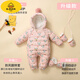 G.DUCKIDS嬰兒羽絨服連體衣冬裝哈衣男女寶寶外出衣服加厚抱衣冬季爬服 粉色袋鼠 59cm 適合0-3個(gè)月