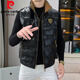 皮爾卡丹（pierre cardin）羽絨男士馬甲歐貨秋冬季新款羽絨服鴨絨韓版修身保暖坎肩外套 黑色 XL
