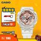 卡西歐（CASIO） G-SHOCK GIRLS 透明系列女士手表  時尚運(yùn)動防水手表 GMA-S120SR-7APR