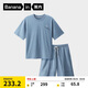蕉內(nèi)棉棉509H男士家居服短袖短褲套裝夏季可外穿棉感軟牛仔T恤休閑風(fēng)