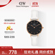 丹尼爾惠靈頓（DanielWellington）DW女表金色邊皮革表帶歐美簡(jiǎn)約風(fēng)時(shí)尚石英表生日禮物DW285