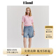 ELAND衣戀POLO衫女基礎款百搭針織短袖舒適毛衣T恤新款 淺粉色(26)L/Pink L 170