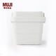 無印良品（MUJI） 聚丙烯耐壓收納箱儲物整理后備箱車載儲物 KG0M3A1A 半透明 長40*寬39*高37cm