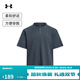 安德瑪（UNDERARMOUR）Waffle Henley男子華夫格運動休閑短袖T恤6007562 暴雨灰044 XL