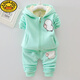 G.DUCKKIDS女寶寶秋冬款套裝2024新款0-4歲嬰幼兒童衣服冬季韓版兩件套童裝 山羊-水綠色 加絨 100 建議身高90-95cm年齡3-4歲c