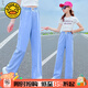 G.DUCKKIDS童裝女童牛仔褲夏季薄款兒童運動褲小女孩褲子中大童學(xué)生防蚊褲 藍(lán)色835- 150 適合身高140-150cm年齡11-12