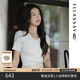 歌力思（ELLASSAY）【博主同款】25夏新款桑蠶絲棉羅紋修身顯瘦多色短袖針織衫女M008 珠光白 M