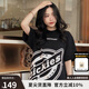 dickies短袖 男女同款情侶款側(cè)身LOGO印花短袖 全棉t恤 黑色 XL