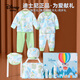 Disney baby迪士尼嬰兒衣服新生兒禮盒套裝純棉男女寶寶滿(mǎn)月見(jiàn)面禮綠10件66cm