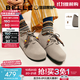 百麗（Belle）厚底松果吐司2代勃肯鞋女25秋新商場(chǎng)款串珠休閑鞋E1J1DCM5 灰色 37