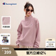 Champion冠軍立領(lǐng)加絨衛衣女2025秋季新款按扣領(lǐng)上衣休閑潮牌校園風(fēng) 淺粉色 S