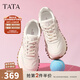他她（TATA）云朵泡芙厚底慢跑鞋女休閑運動(dòng)鞋女老爹鞋秋WPC06CM4 白/銀（波紋款） 35