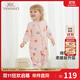 英氏（YEEHOO）嬰兒衣服秋冬保暖新生兒連體衣男童女童爬服