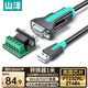 山澤USB轉RS485/422轉換器串口九針電腦com口通信線(xiàn)工業(yè)級轉接線(xiàn) FT232RL+ZT485雙芯片 U8510 1米