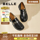 百麗（Belle）時(shí)尚飾扣樂(lè )福鞋女平跟通勤單鞋B7X1DAA5 黑色 36 (230mm)