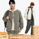 KAMA卡瑪工裝風立領夾克2025新款秋季男裝拉鏈口袋立體剪裁外套 綠色 XL