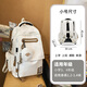 日本MUJIE減負護脊 書(shū)包初中生中學(xué)生男生高中生背包男大容量女 白色小號(帶零錢(qián)包)