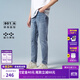 杰克·瓊斯（JACK&JONES）秋潮流紐扣腰頭水洗磨白做舊抓痕彈力修身牛仔長(cháng)褲男225132135 E39中藍牛仔 常規 28 165 W28/L30