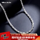 Miss JuJu PT950鉑金項鏈男款白金素鏈男士繩索頸鏈女實心鏈子 重40.75g 長60cm粗約2.8mm M扣，