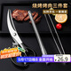 拜杰3件套不銹鋼烤肉夾子牛排烤肉剪刀工具燒烤剪子廚房食品裝備套裝