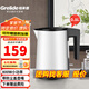 格來(lái)德 （Grelide）燒水壺304不銹鋼電水壺小型0.8升酒店電熱水壺便攜熱水壺煲水壺雙層防燙自動(dòng)斷電煮水壺開(kāi)水壺 0.8L 白色-防塵蓋-可視水窗HD1008