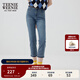 Teenie Weenie小熊女裝簡(jiǎn)約風(fēng)秋季雙排扣牛仔褲鉛筆褲小腳褲修身潮 中藍色 M (165)