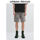 UR秋季新款男裝休閑工裝風(fēng)半松緊腰口袋短褲UUV650003 暖灰 31