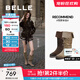 百麗（Belle）吳千語同款荒野來信西部靴女25新商場款絨面堆堆長靴3QFC3DG5預售 淺啡【吳千語同款】 38