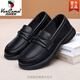 西域駱駝廚房防滑鞋女防水防油輕便軟底黑色皮鞋久站不累腳舒適上班工作鞋 黑色綁帶（標準碼 跟高3CM） 38
