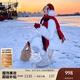 莎莎蘇[韓安娜款]冬保暖加絨羊皮毛一體雪地靴女厚底靴滑雪靴棉鞋七夕 米白色 37
