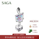 SAGA世家品牌手表女士石英腕表幻影手鐲手表輕奢送老婆送女友七夕禮物 青春蜜粉色 S碼