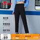 特步小C褲女梭織長(cháng)褲透氣冰絲運動(dòng)褲876228980184 正黑色 L 