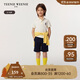 Teenie Weenie小熊童裝25年新款男童學(xué)院風(fēng)簡(jiǎn)約百搭直筒短褲 藏青色 130cm