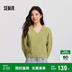 森馬（Semir）毛衣女冬季短款含羊毛破洞V領(lǐng)毛衫辣妹個(gè)性ins小個(gè)子101724107032
