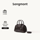 Songmont【文淇同款】山下有松循跡mini保齡球包斜挎波士頓小包 黑檀色 現貨